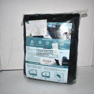 F-color SUV Cargo Liner for Dogs - Waterproof Cargo Liner with Side Flaps Black